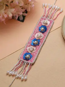 Sangria Sangria Studded & Beaded Flower Bracelet