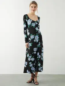 DOROTHY PERKINS Floral Print Sweetheart Neck Maxi Dress