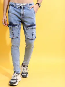 HIGHLANDER Men Slim Fit Cargo Stretchable Jeans