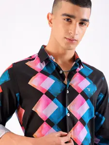 The Indian Garage Co Men Slim Fit Opaque Pure Cotton Printed Party Shirt