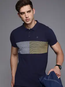 WROGN Colourblocked Polo Collar Slim Fit T-shirt