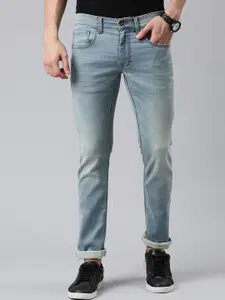 American Bull Men Skinny Fit Low-Rise Heavy Fade Jeans