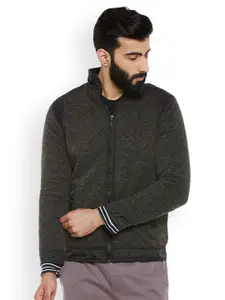 Duke Men Charcoal Grey Solid Sweatshirt