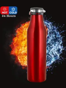 Cello Sprite Red Stainless Steal Double Walled Vacusteel Water Bottle 600 ml