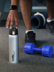 Cello Skipper Set of 1 Silver Stainless Steel Double Walled Vacusteel Flask 750 ml