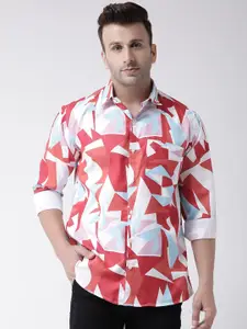 hangup trend Slim Fit Abstract Printed Casual Shirt
