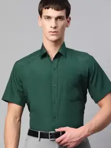 English Navy Spread Collar Slim Fit Formal Shirt