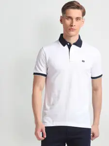Arrow Sport Tipped Contrast Polo Collar Cotton T-shirt
