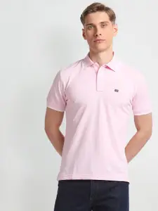 Arrow Sport Men Contrast Tipped Polo Collar Cotton T-shirt