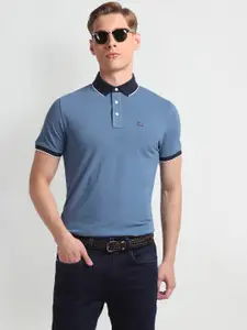 Arrow Sport Accentuated Cotton Tipped Contrast Collar Polo Shirt
