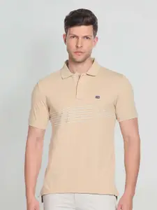 Arrow Sport Stripe Printed Polo Collar Cotton T-shirt