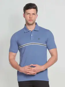 Arrow Sport Polo Collar Engineered Stripe Cotton Polo Shirt