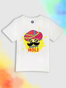 YK Boys Printed Holi Pure Cotton T-shirt