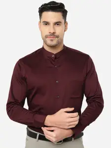 METAL Slim Fit Mandarin Collar Cotton Formal Shirt