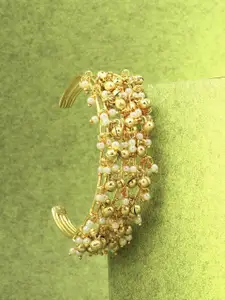 Adwitiya Collection Women 24CT Gold-Plated Kada Bracelet