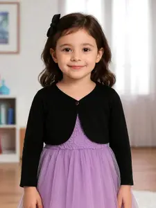 Kryptic Girls Cotton Crop Button Shrug