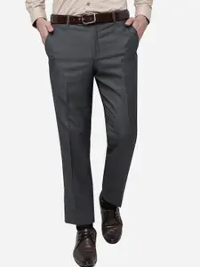 JADE BLUE Men Mid-Rise Formal Trousers