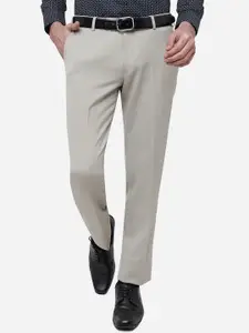 JADE BLUE Men Mid Rise Slim Fit Formal Trousers