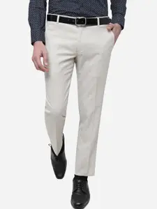 JADE BLUE Men Slim Fit Formal Trousers