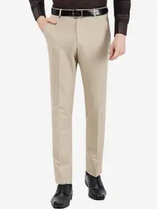 JB STUDIO Men Slim Fit Mid-Rise Formal Trousers