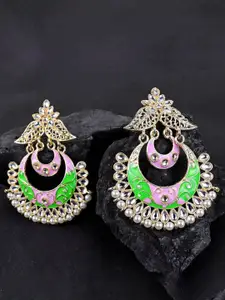 VAGHBHATT Gold-Plated Chandbalis Earrings