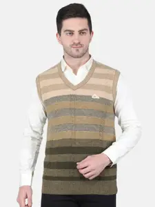 Monte Carlo V-Neck Striped Wool Sweater Vest