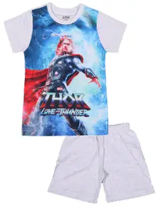 KINSEY Boys Marvel Thor Printed T-shirt with Shorts Clothing Set