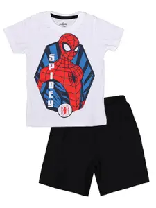 KINSEY Boys Marvel Spiderman Printed T-shirt with Shorts Set