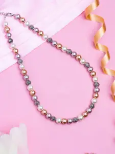 Estele Silver-Plated Beaded Necklace