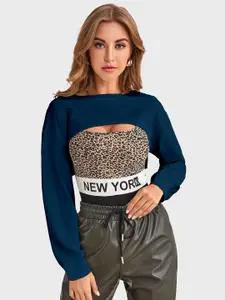 BUY NEW TREND Neck Stylish Bust Crop Top