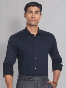 AD By Arvind Men Navy Blue Formal Shirt