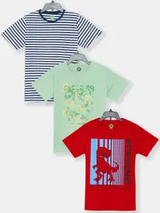 YK Boys Multicoloured 3 Striped T-shirt