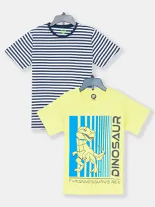 YK Boys Multicoloured 2 Striped T-shirt