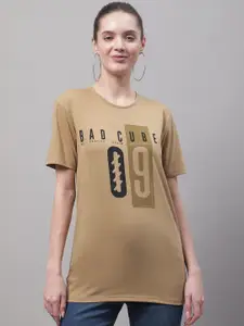 MACK JONNEY Typography Printed Cotton T-shirt