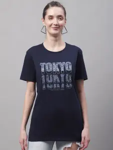 MACK JONNEY Typography Printed Cotton T-shirt