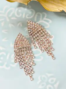 Ayesha Crystal Studded Drop Earrings