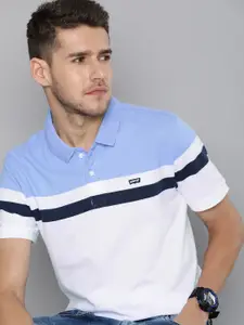 Levis Colourblocked Polo Collar Pure Cotton T-shirt