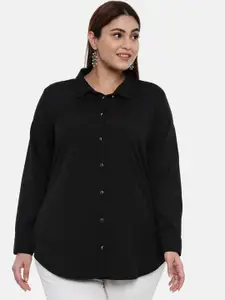 The Pink Moon Plus Size Standard Longline Casual Shirt