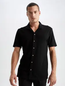 DeFacto Self Design Stripes Casual Shirt