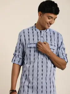 Taavi Ikat Woven Design Short Kurta