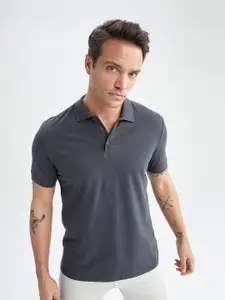 DeFacto Men Polo Collar Pure Cotton T-shirt