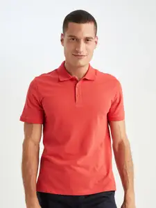 DeFacto Men Polo Collar Pure Cotton T-shirt