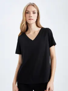 DeFacto V-Neck Cotton T-shirt