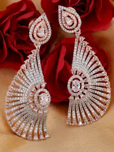 Saraf RS Jewellery Rose Gold Plated Classic Drop Earrings
