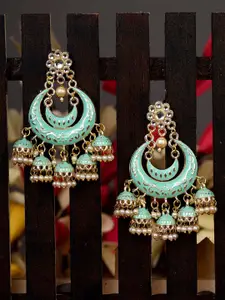 Saraf RS Jewellery Gold Plated Classic Chandbalis Earrings