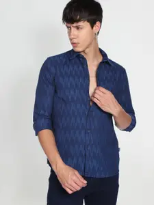 Flying Machine Geometric Patterned Casual Shirt