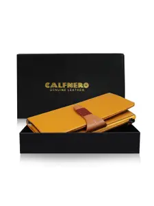 CALFNERO Women Genuine Leather Two Fold Wallet with SD Card Holder