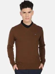 Arrow Sport Men V-Neck Long Sleeves Pullover Sweater