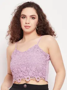 Madame Lace Inserts Crop Top