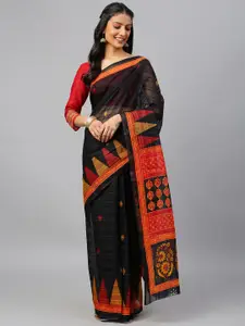 RATAN Ethnic Motifs Printed Pure Cotton Saree